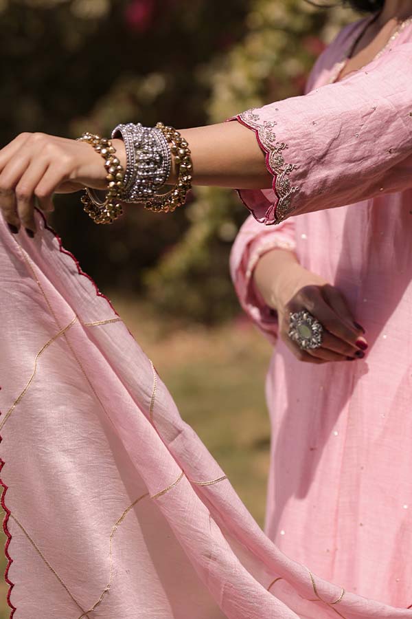 Rose Golden Side Pocket Kurta Set