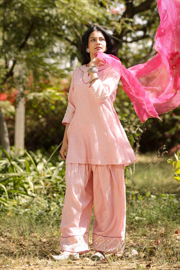 Blush Pink Farshi Salwar Set