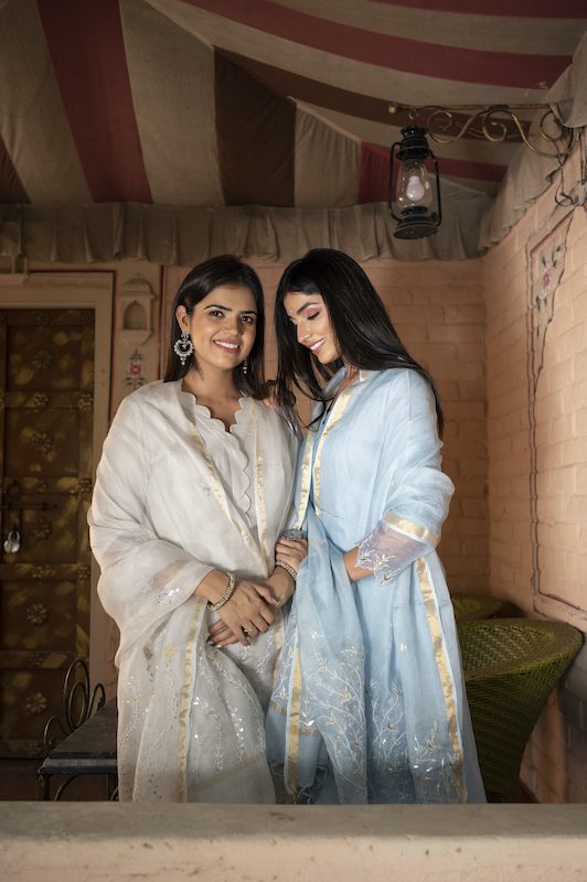 Light Grey Chanderi Silk Suit Set