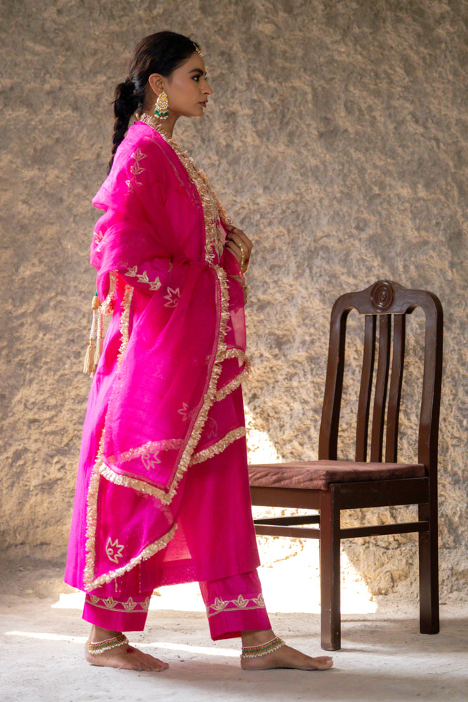 Magenta A-Line Marori Work Suit Set