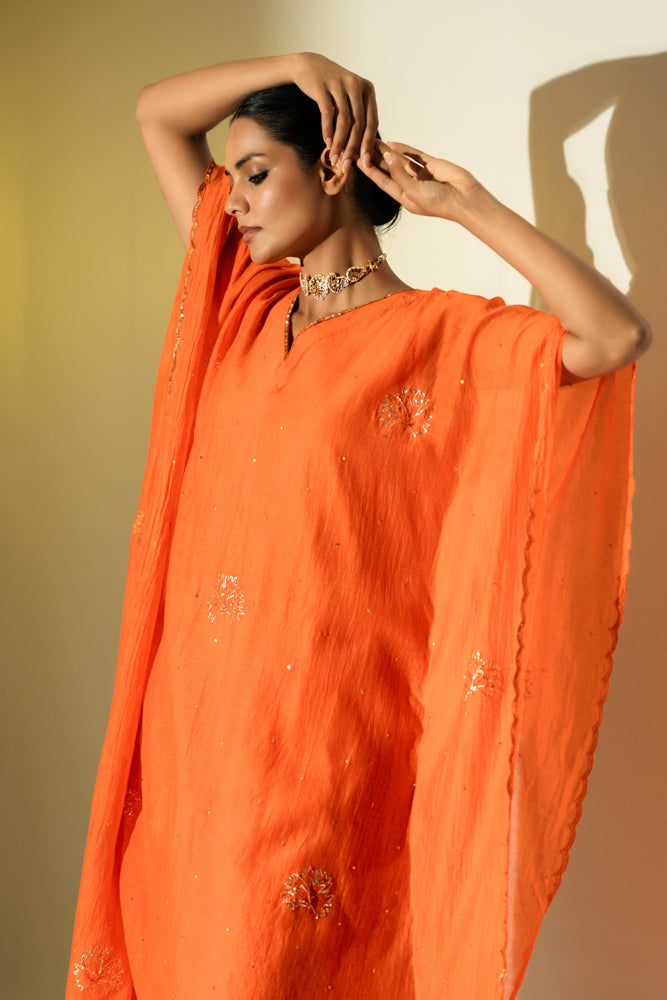 Orange Kaftan Set
