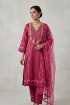 Pink Side Jaal Suit Set