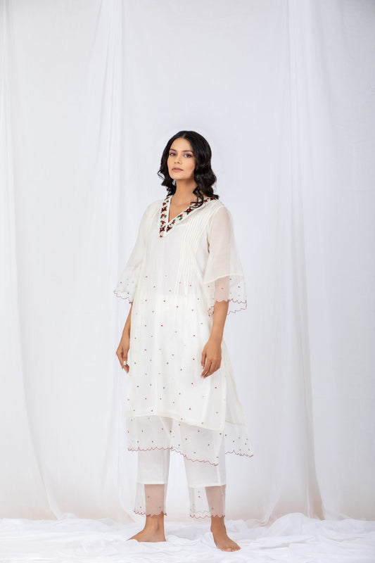 IVORY Chanderi Suit set