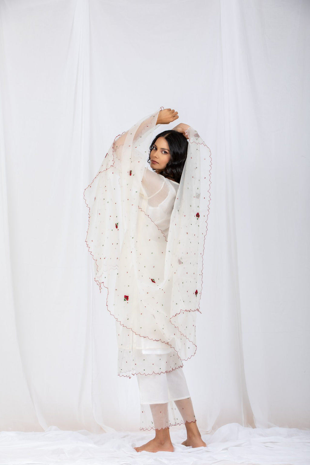IVORY Chanderi Suit set