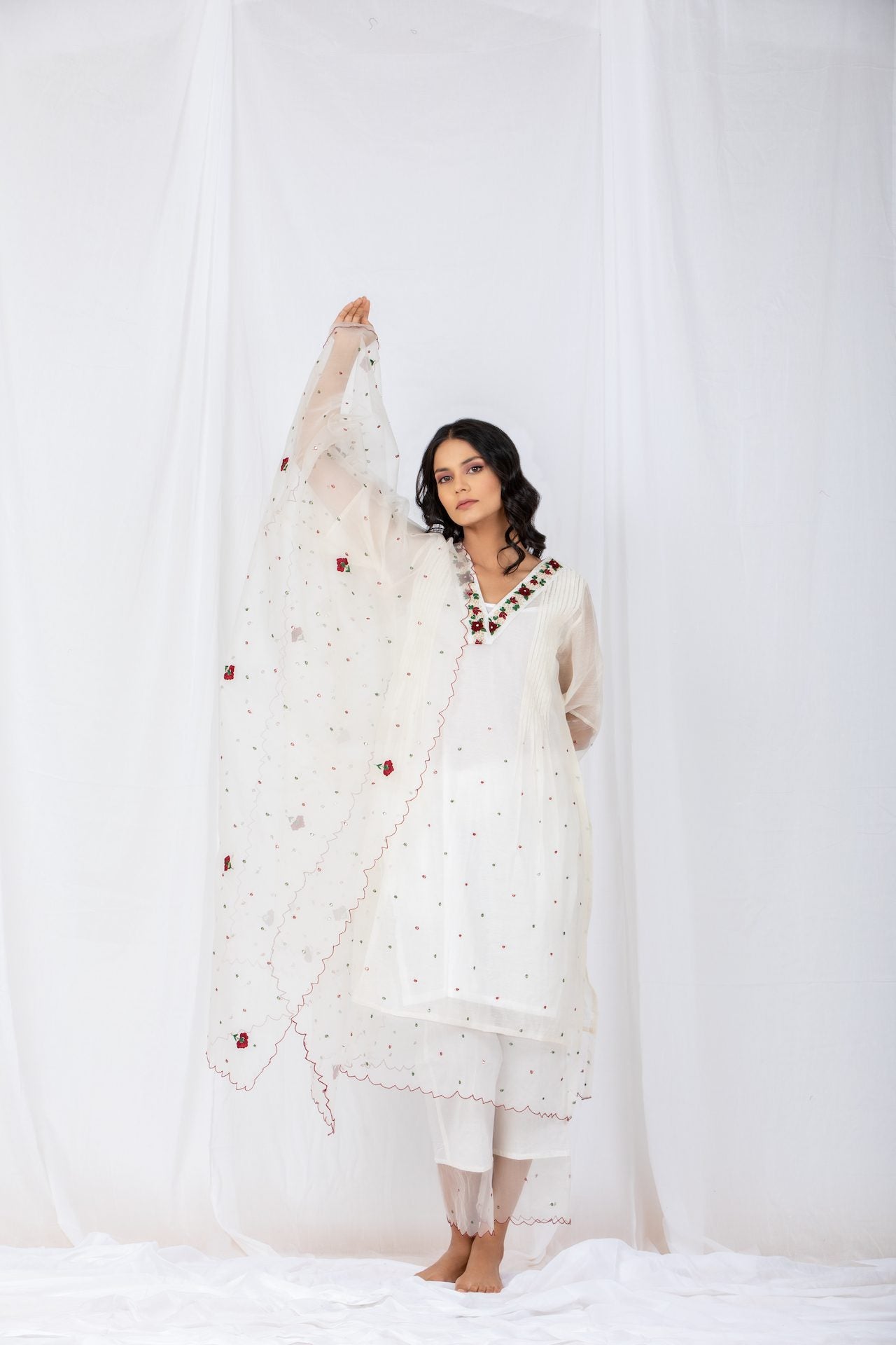 IVORY Chanderi Suit set