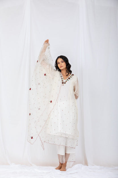 IVORY Chanderi Suit set
