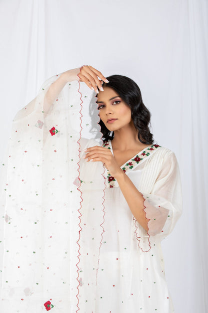 IVORY Chanderi Suit set