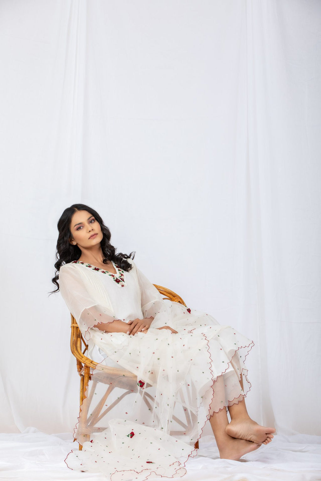 IVORY Chanderi Suit set