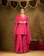 Pink Chand Booti Sharara Set