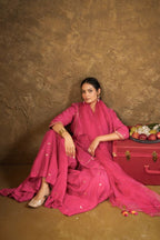 Pink Chand Booti Sharara Set