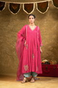 Pink 5 Boota Kurta Set