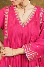 Pink 5 Boota Kurta Set