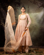 Beige Anarkali Set