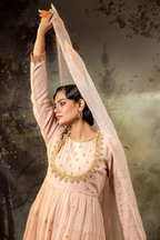 Beige Anarkali Set
