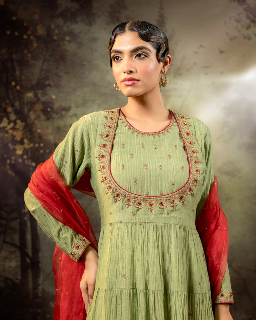 Elaichi Green Anarkali Set