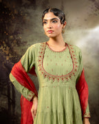 Elaichi Green Anarkali Set