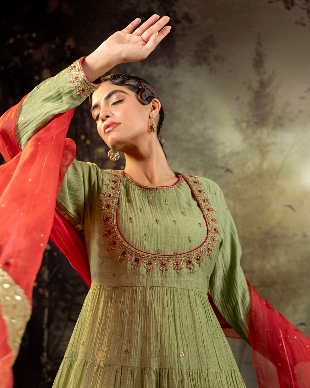 Elaichi Green Anarkali Set