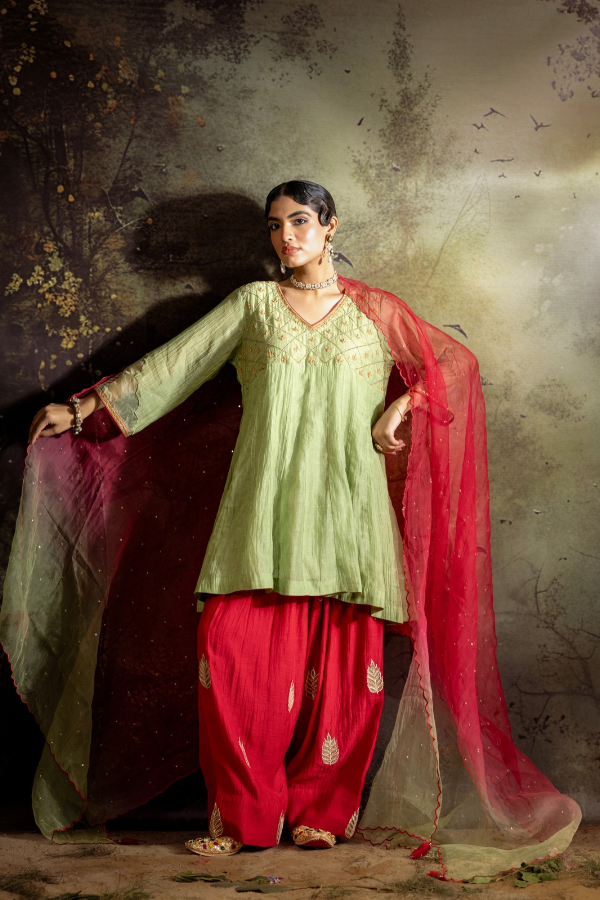 Elaichi Green Farshi Kurta Set