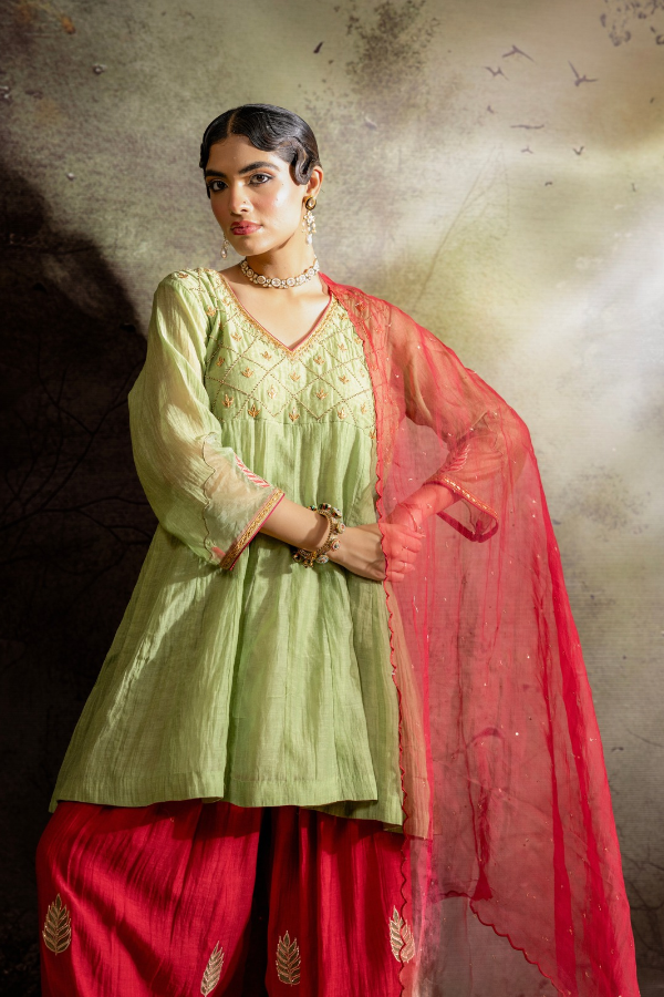 Elaichi Green Farshi Kurta Set
