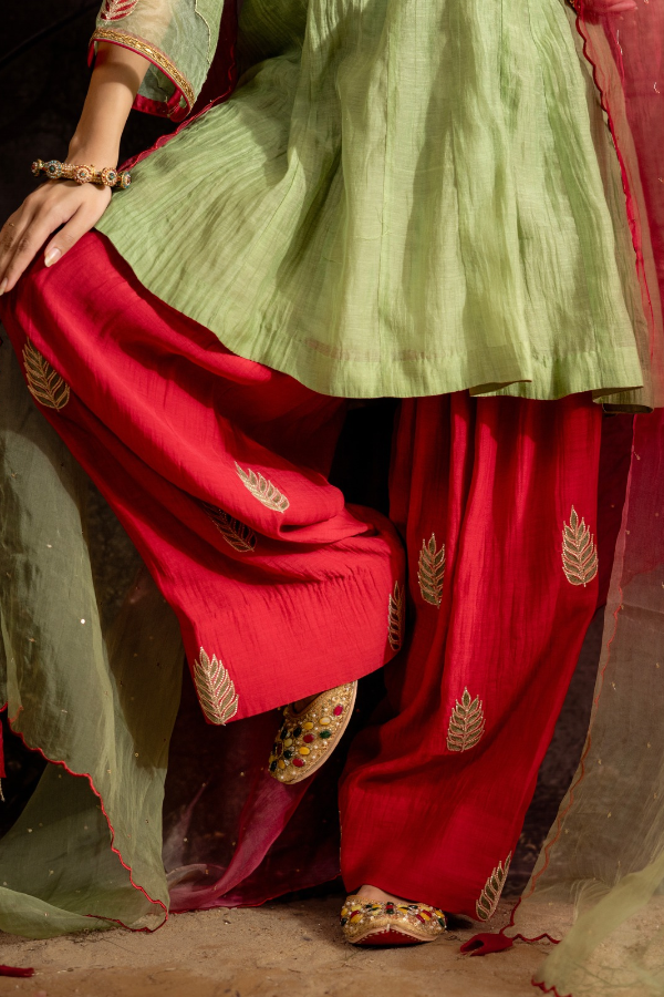 Elaichi Green Farshi Kurta Set