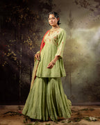 Elaichi Green Ambi Sharara Set