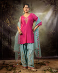 Ice Blue Jaal Farshi Kurta Set