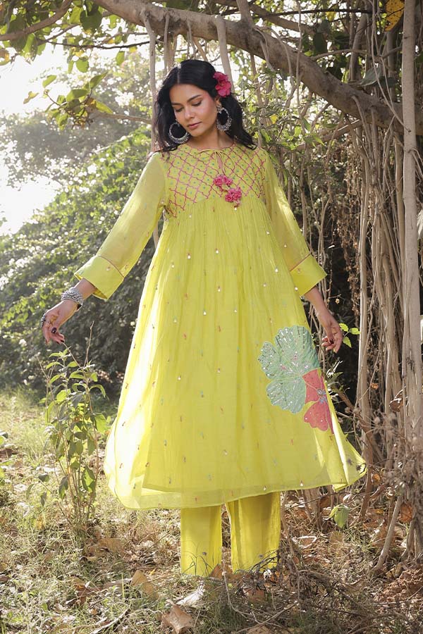 Neon Green Applique Co-ord