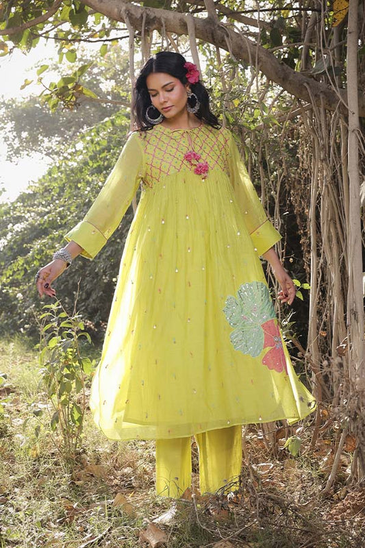 Neon Green Applique Co-ord