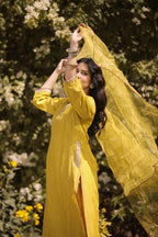 Mustard Side Pocket Kurta Set