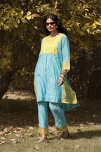 Sky Blue Pintek Co-ord Set