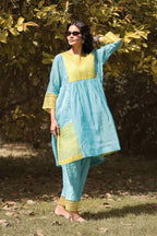 Sky Blue Pintek Co-ord Set