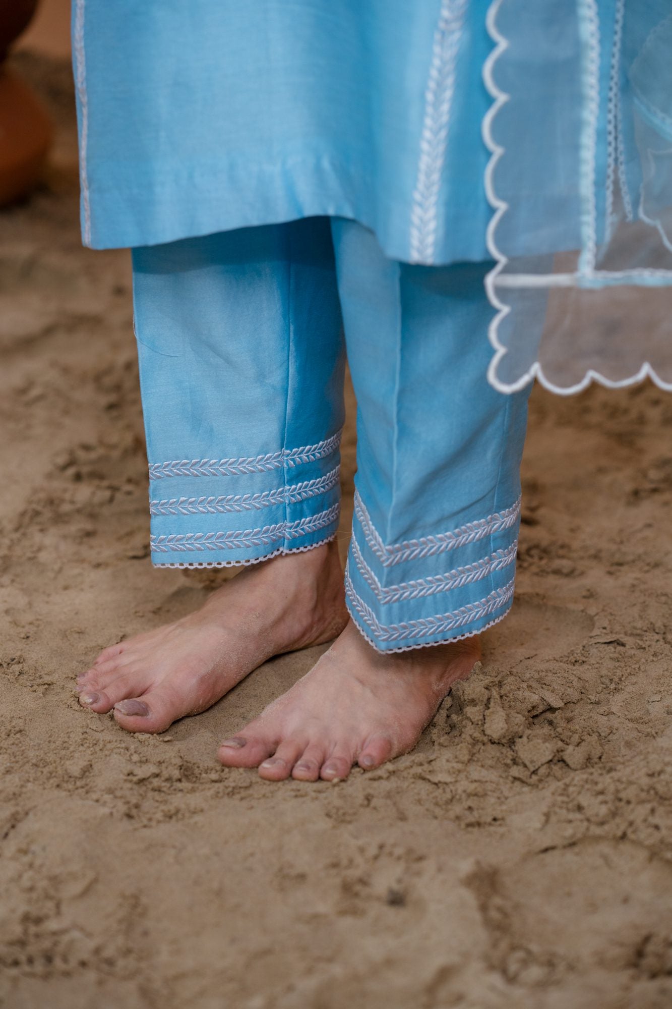 Blue Straight Kurta Set