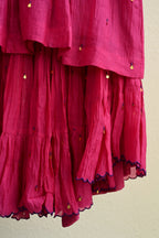 Pink Narrow Gathered Sharara Set