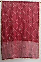 Dark Red Moti Jaal Sharara Set