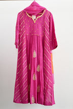 Rani Pink Side Jaal Suit Set