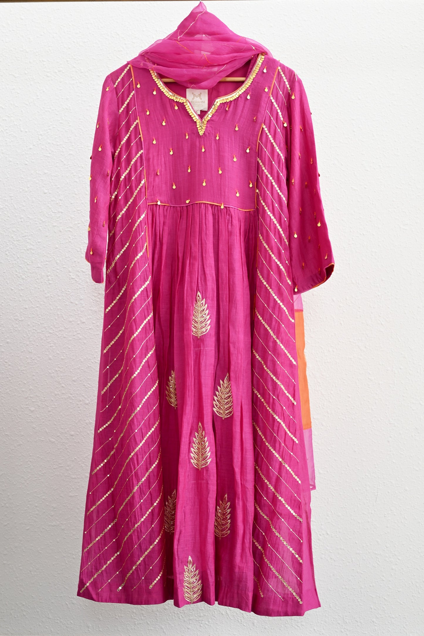 Rani Pink Side Jaal Suit Set