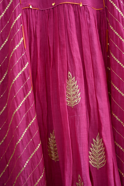 Rani Pink Side Jaal Suit Set