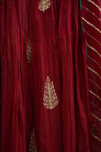 Maroon Side Panel Kurta Set