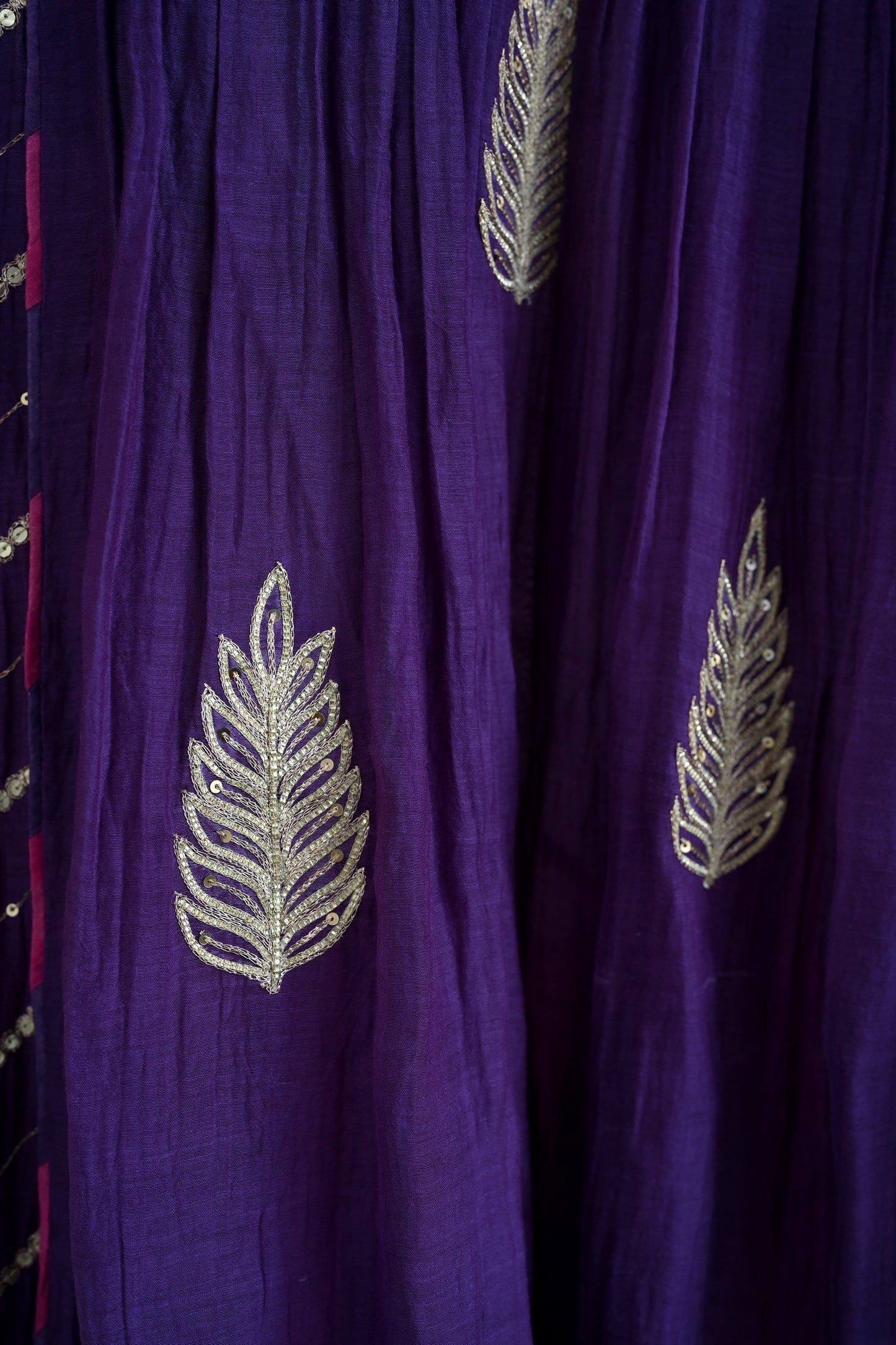 Purple Side Panel Kurta Set