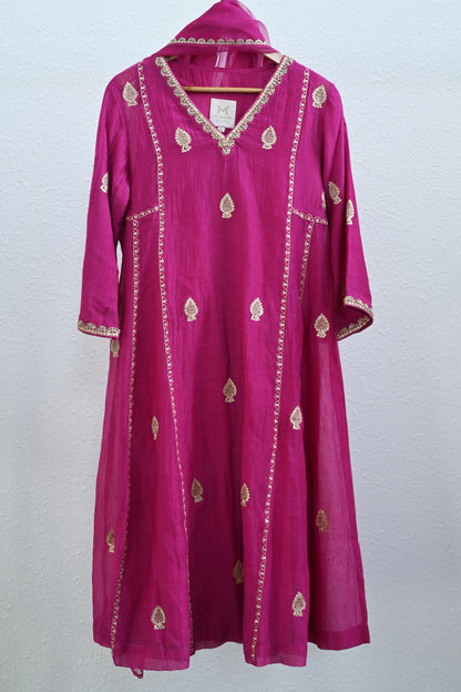 Pink Side Panel Kurta Set
