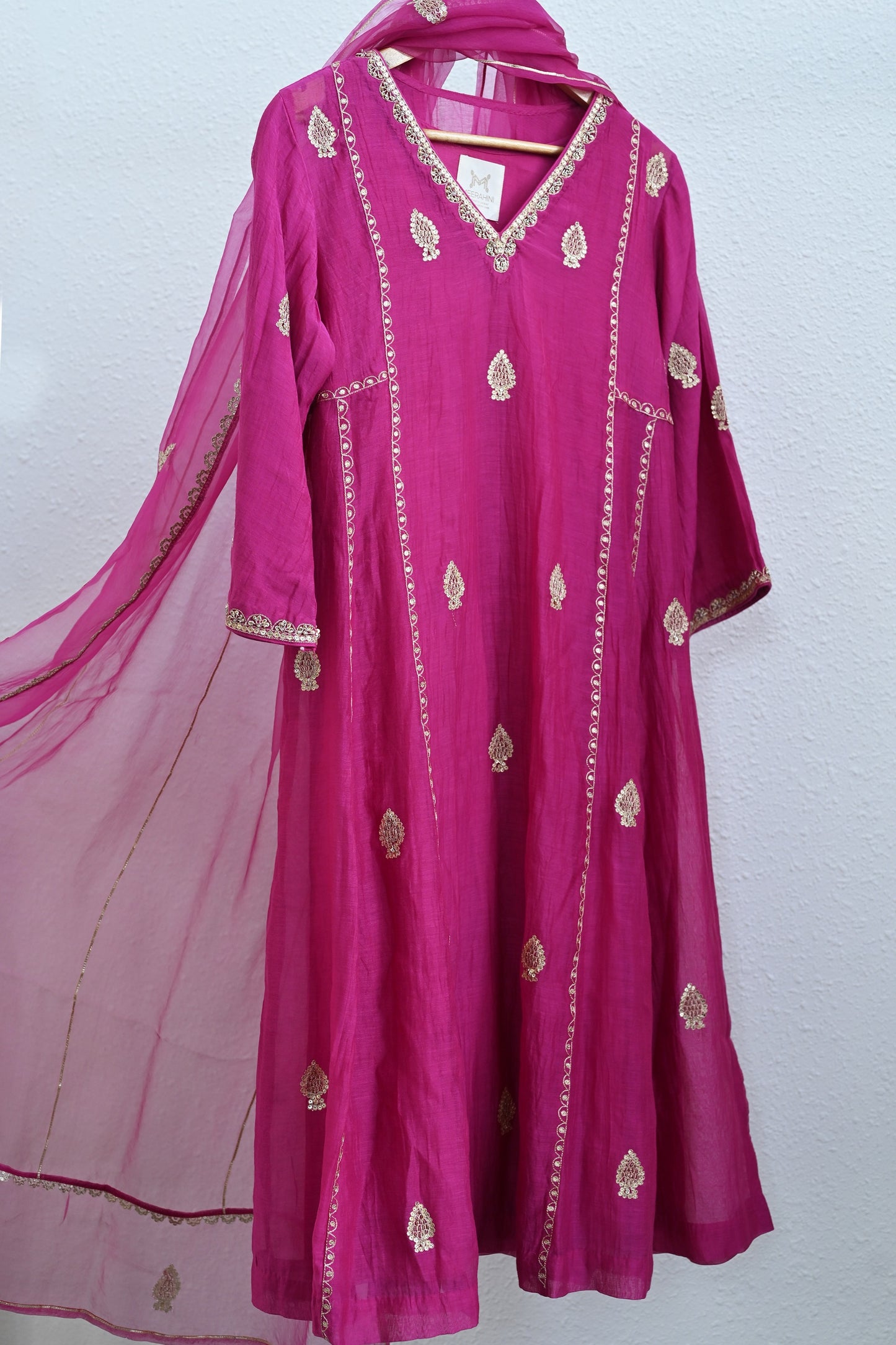 Pink Side Panel Kurta Set