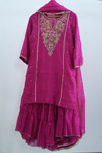 Rani Pink Side Panel Sharara Set