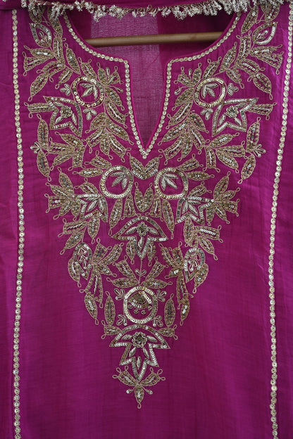 Rani Pink Side Panel Sharara Set
