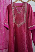 Pink Side Jaal Suit Set