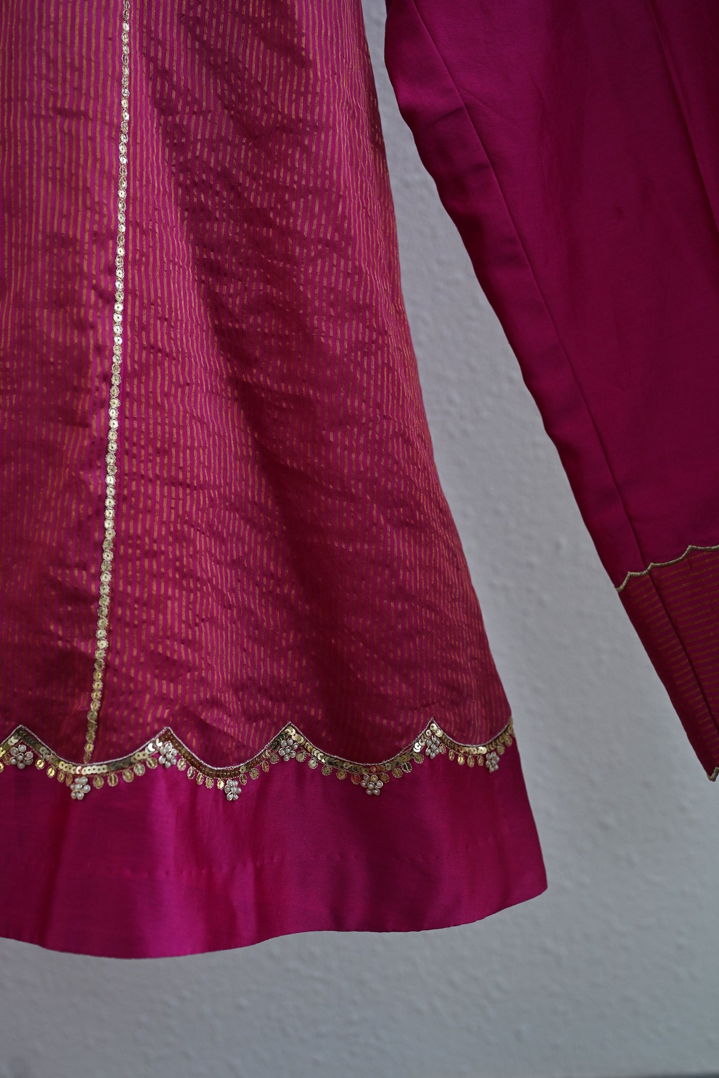 Pink Side Jaal Suit Set