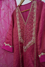 Pink Side Jaal Suit Set