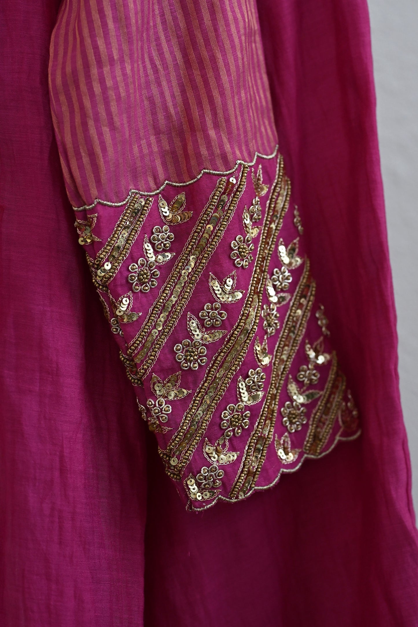 Rani Pink Side Panel Kurta Set
