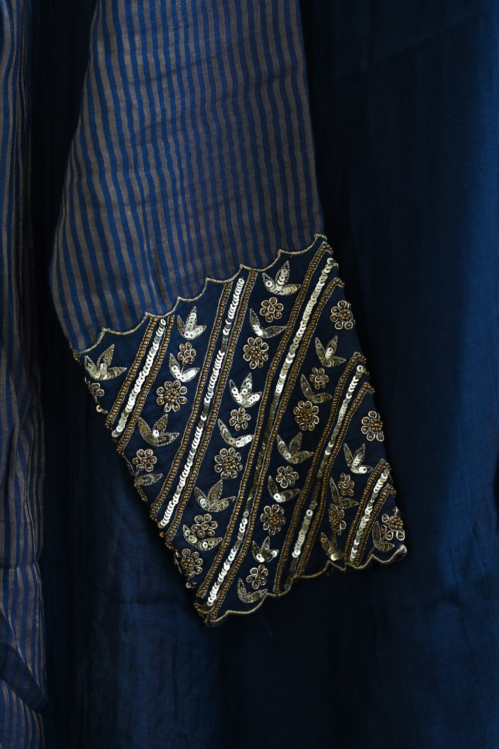 Midnight Blue Side Panel Kurta Set