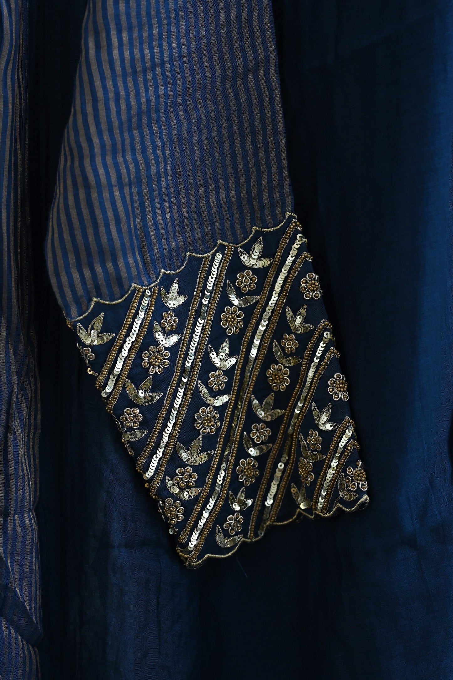 Midnight Blue Side Panel Kurta Set