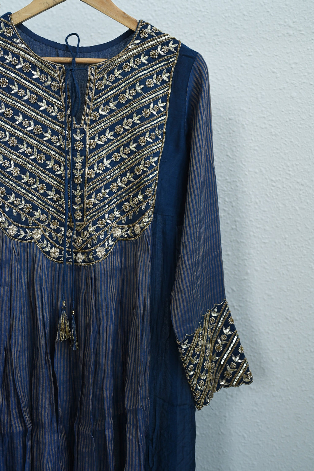 Midnight Blue Side Panel Kurta Set
